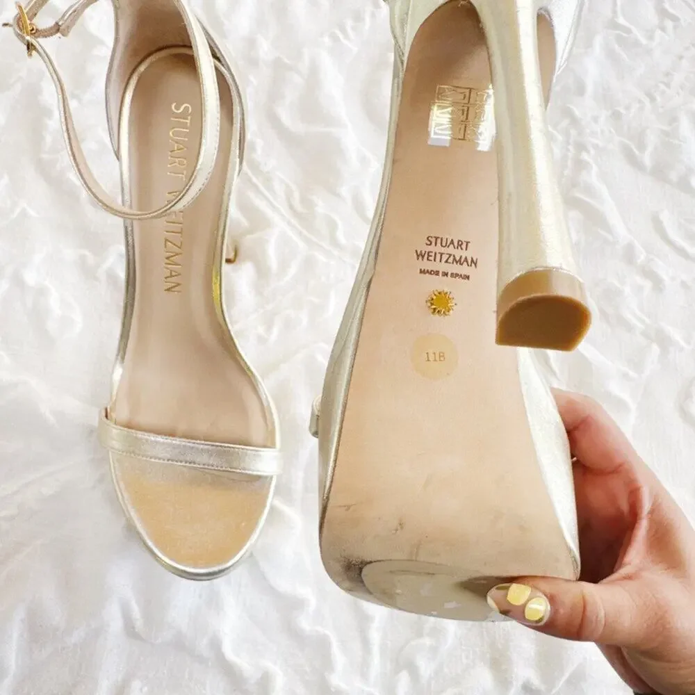 Stuart Weitzman Nudistcurve Hollywood Sandal Size 11